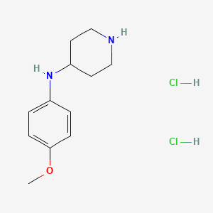 molecular formula C12H20Cl2N2O B8024514 N-(4-Methoxyphenyl)piperidin-4-amine dihydrochloride 