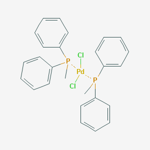 molecular formula C26H26Cl2P2Pd B8024649 dichloropalladium;methyl(diphenyl)phosphane 