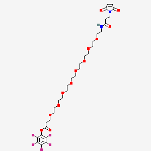 molecular formula C32H43F5N2O13 B8024975 Mal-NH-PEG8-CH2CH2COOPFP ester 