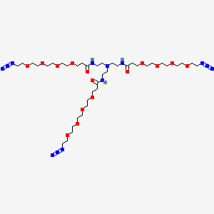 molecular formula C39H75N13O15 B8025119 Tri(azido-peg4-amide)-amine 