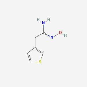 molecular formula C6H8N2OS B8025345 N'-HYDROXY-2-(THIOPHEN-3-YL)ETHANIMIDAMIDE 