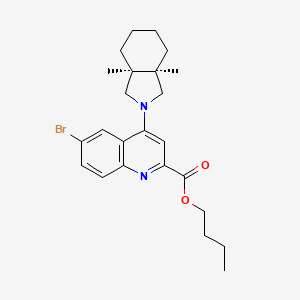 molecular formula C24H31BrN2O2 B8026401 Butyl 6-bromo-4-((3aR,7aS)-3a,7a-dimethylhexahydro-1H-isoindol-2(3H)-yl)quinoline-2-carboxylate CAS No. 1951439-86-3