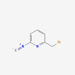 molecular formula C7H5BrN2 B8026502 2-(Bromomethyl)-6-isocyanopyridine 