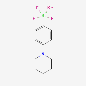 molecular formula C11H14BF3KN B8026627 Potassium trifluoro(4-(piperidin-1-yl)phenyl)borate 