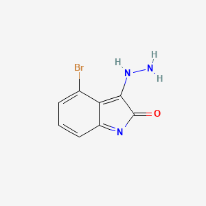 molecular formula C8H6BrN3O B8026720 4-bromo-3-hydrazinylindol-2-one 