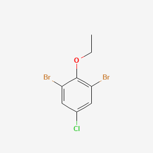 molecular formula C8H7Br2ClO B8027025 1,3-Dibromo-5-chloro-2-ethoxybenzene 