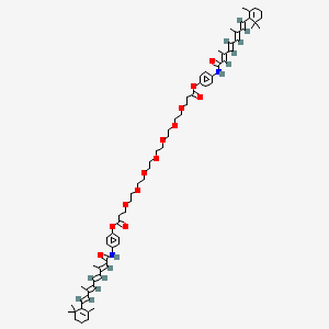 molecular formula C70H96N2O13 B8027428 Fenretinide-PEG7-Fenretinide 