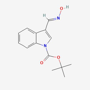 molecular formula C14H16N2O3 B8027547 tert-Butyl 3-((hydroxyimino)methyl)-1H-indole-1-carboxylate 