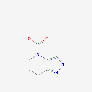 molecular formula C12H19N3O2 B8027558 tert-Butyl 2-methyl-6,7-dihydro-2H-pyrazolo[4,3-b]pyridine-4(5H)-carboxylate 