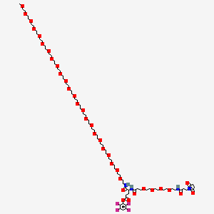 molecular formula C78H134F4N4O35 B8027684 Mal-PEG4-Glu(TFP ester)-NH-m-PEG24 