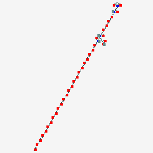 molecular formula C72H134N4O35 B8027745 Mal-PEG4-Glu(OH)-NH-m-PEG24 
