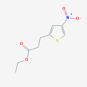 molecular formula C9H11NO4S B8028034 Ethyl 3-(4-nitrothiophen-2-YL)propanoate CAS No. 1881293-98-6