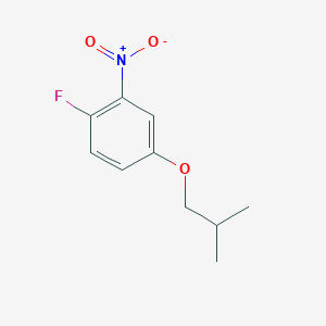 molecular formula C10H12FNO3 B8028277 Benzene, 1-fluoro-4-(2-methylpropoxy)-2-nitro- CAS No. 1048368-32-6