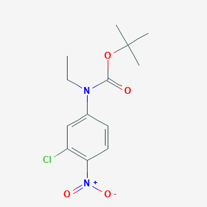 molecular formula C13H17ClN2O4 B8028726 Tert-butyl N-(3-chloro-4-nitrophenyl)-N-ethylcarbamate 