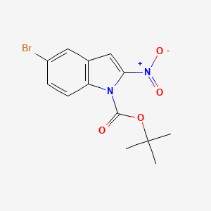 molecular formula C13H13BrN2O4 B8028753 tert-butyl 5-bromo-2-nitro-1H-indole-1-carboxylate 