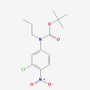 molecular formula C14H19ClN2O4 B8028754 Tert-butyl N-(3-chloro-4-nitrophenyl)-N-propylcarbamate 