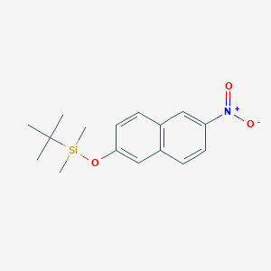 molecular formula C16H21NO3Si B8028809 Tert-butyldimethyl[(6-nitronaphthalen-2-YL)oxy]silane 