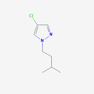 molecular formula C8H13ClN2 B8029328 4-chloro-1-(3-methylbutyl)-1H-pyrazole 