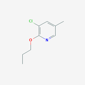 molecular formula C9H12ClNO B8029342 3-Chloro-5-methyl-2-propoxypyridine 