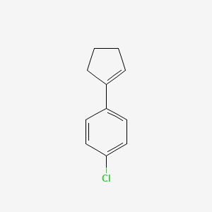 molecular formula C11H11Cl B8029666 1-(4-Chlorophenyl)cyclopentene CAS No. 2371-98-4