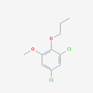 molecular formula C10H12Cl2O2 B8029934 1,5-Dichloro-3-methoxy-2-propoxybenzene 