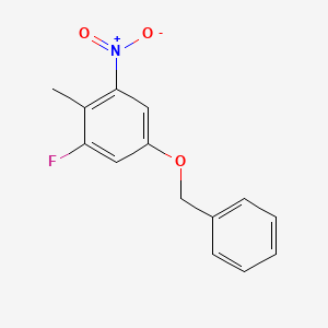 molecular formula C14H12FNO3 B8030086 5-Benzyloxy-1-fluoro-2-methyl-3-nitro-benzene CAS No. 1951441-93-2