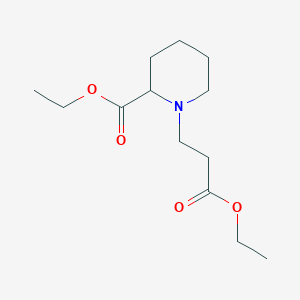 molecular formula C13H23NO4 B8030262 Ethyl 1-(3-ethoxy-3-oxopropyl)piperidine-2-carboxylate 
