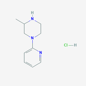 molecular formula C10H16ClN3 B8030359 3-Methyl-1-(pyridin-2-yl)piperazine hydrochloride 