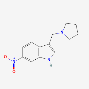 6-nitro-3-(pyrrolidin-1-ylmethyl)-1H-indole
