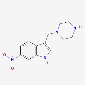 6-Nitro-3-(piperazin-1-ylmethyl)-1H-indole