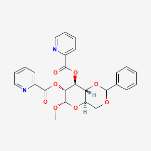 molecular formula C26H24N2O8 B8030449 (4AR,6S,7R,8S,8aR)-6-methoxy-2-phenylhexahydropyrano[3,2-d][1,3]dioxine-7,8-diyl dipicolinate 