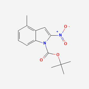 molecular formula C14H16N2O4 B8031022 tert-butyl 4-methyl-2-nitro-1H-indole-1-carboxylate 
