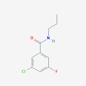 molecular formula C10H11ClFNO B8031375 3-Chloro-5-fluoro-N-propylbenzamide 