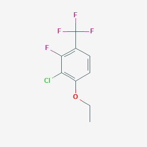 molecular formula C9H7ClF4O B8031590 2-Chloro-1-ethoxy-3-fluoro-4-(trifluoromethyl)benzene 