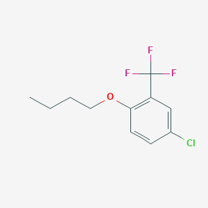molecular formula C11H12ClF3O B8031683 1-Butoxy-4-chloro-2-(trifluoromethyl)benzene 