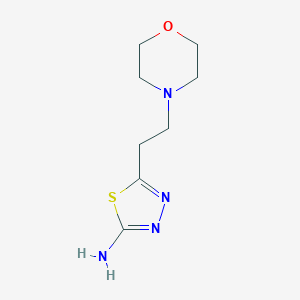 molecular formula C8H14N4OS B080317 5-(2-Morpholin-4-yl-ethyl)-[1,3,4]thiadiazol-2-ylamine CAS No. 14068-83-8