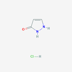 molecular formula C3H5ClN2O B8032350 1H-pyrazol-5-ol hydrochloride 