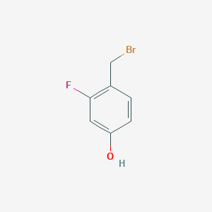 molecular formula C7H6BrFO B8032508 2-Fluoro-4-hydroxybenzyl bromide 