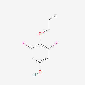 molecular formula C9H10F2O2 B8032625 3,5-Difluoro-4-propoxyphenol 