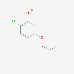 molecular formula C10H13ClO2 B8032971 2-Chloro-5-(2-methylpropoxy)phenol 