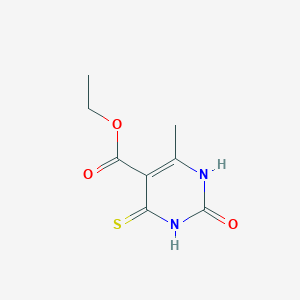 molecular formula C8H10N2O3S B080332 6-Methyl-2-oxo-4-thioxo-1,2,3,4-tetrahydro-pyrimidine-5-carboxylic acid ethyl ester CAS No. 13996-05-9