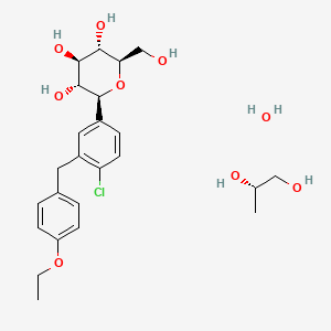 molecular formula C24H35ClO9 B8033639 Dapagliflozin propanediol hydrate CAS No. 1700615-13-9