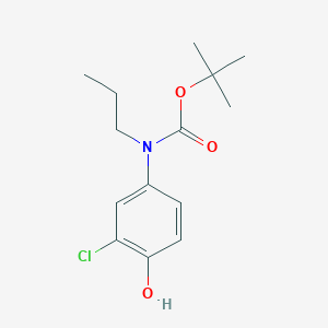 molecular formula C14H20ClNO3 B8033759 Tert-butyl N-(3-chloro-4-hydroxyphenyl)-N-propylcarbamate 