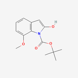 molecular formula C14H17NO4 B8033765 tert-butyl 2-hydroxy-7-methoxy-1H-indole-1-carboxylate CAS No. 1881289-53-7