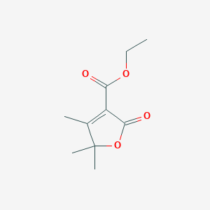 molecular formula C10H14O4 B080339 Ethyl 4,5,5-trimethyl-2-oxo-2,5-dihydrofuran-3-carboxylate CAS No. 13156-09-7