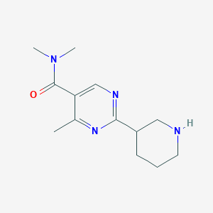molecular formula C13H20N4O B8033933 4-Methyl-2-piperidin-3-yl-pyrimidine-5-carboxylic acid dimethylamide 