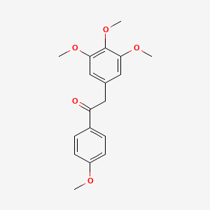molecular formula C18H20O5 B8033944 1-(4-Methoxyphenyl)-2-(3,4,5-trimethoxyphenyl)ethanone 