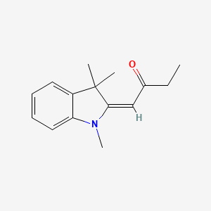 molecular formula C15H19NO B8033959 (1E)-1-(1,3,3-trimethyl-1,3-dihydro-2H-indol-2-ylidene)butan-2-one 