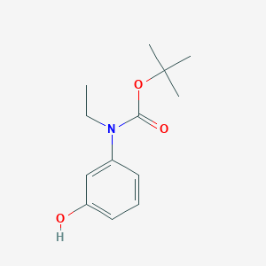molecular formula C13H19NO3 B8034054 tert-butyl N-ethyl-N-(3-hydroxyphenyl)carbamate 