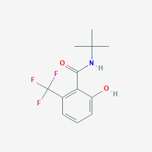 molecular formula C12H14F3NO2 B8034126 N-Tert-butyl-2-hydroxy-6-(trifluoromethyl)benzamide 